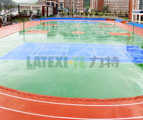 湖南华师大附属学校-硅PU球场